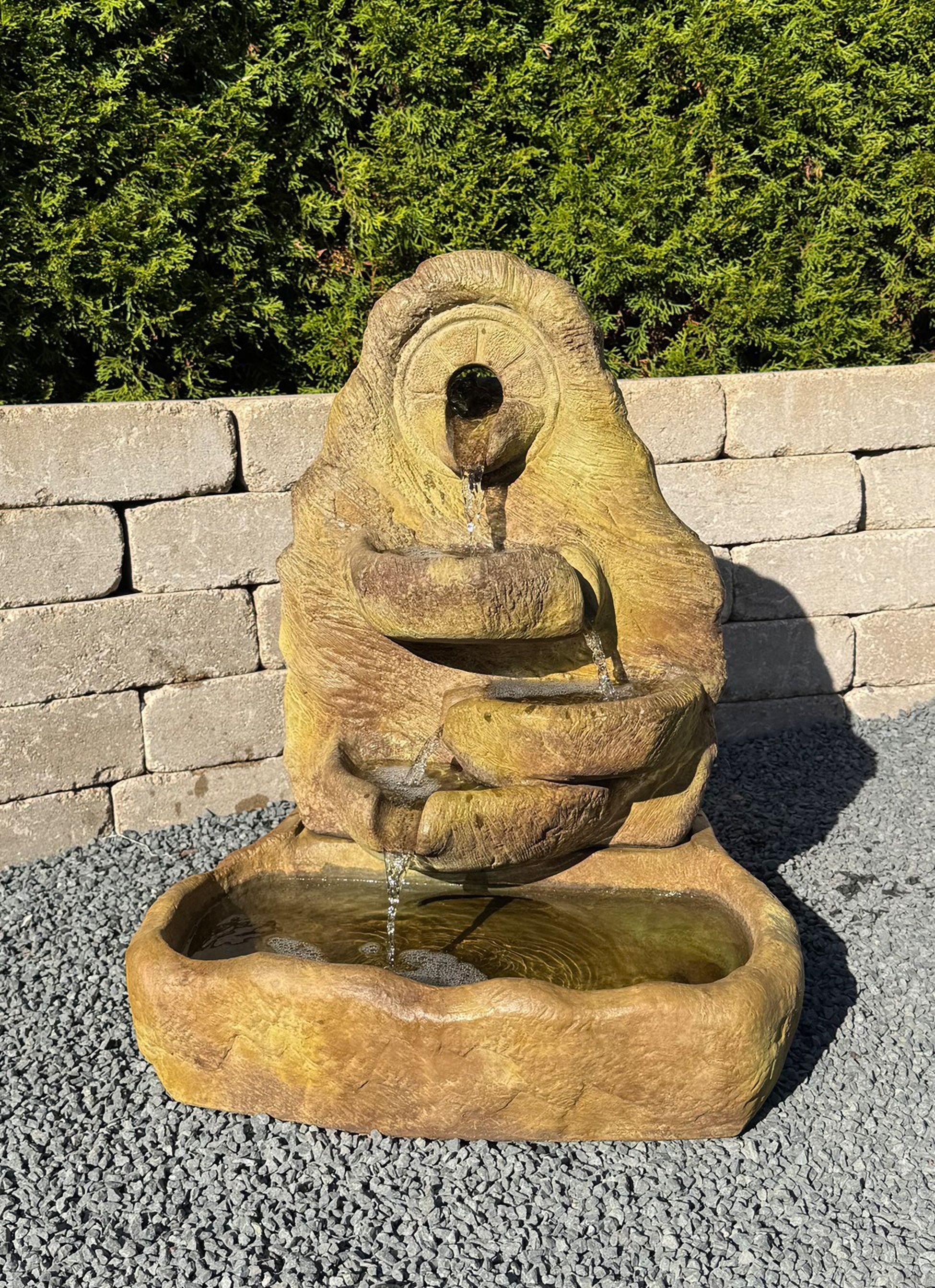 Multi-Spill Arch 24" High Relic Lava Outdoor Fountain