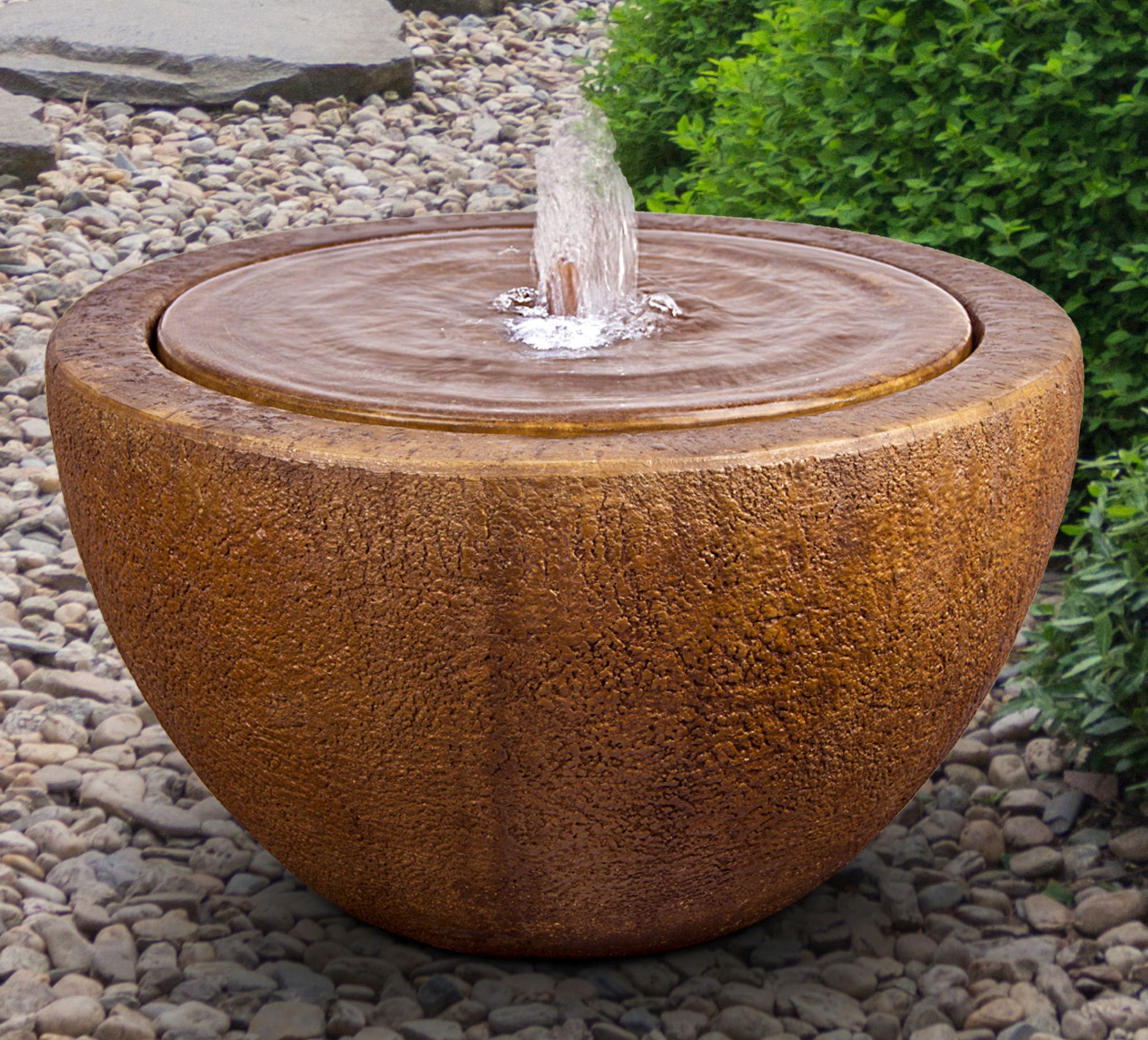 Tranquility 14" Modern Outdoor Bubbler Fountain With Light - #65F50 ...