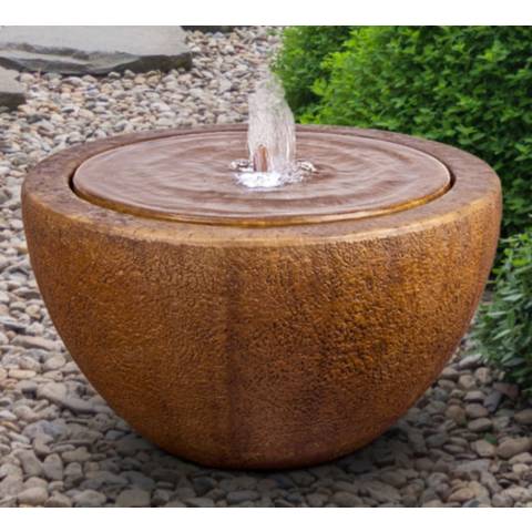 fountain outdoor bubbler modern light fountains tranquility lampsplus henri studio