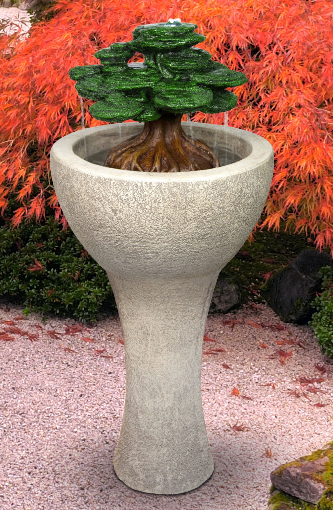 Henri Studio Tall Bonsai 49" High Relic Hi-Tone LED Fountain