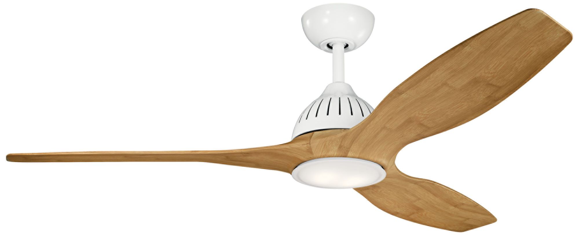60 Kichler Jace White And Bamboo Led Ceiling Fan