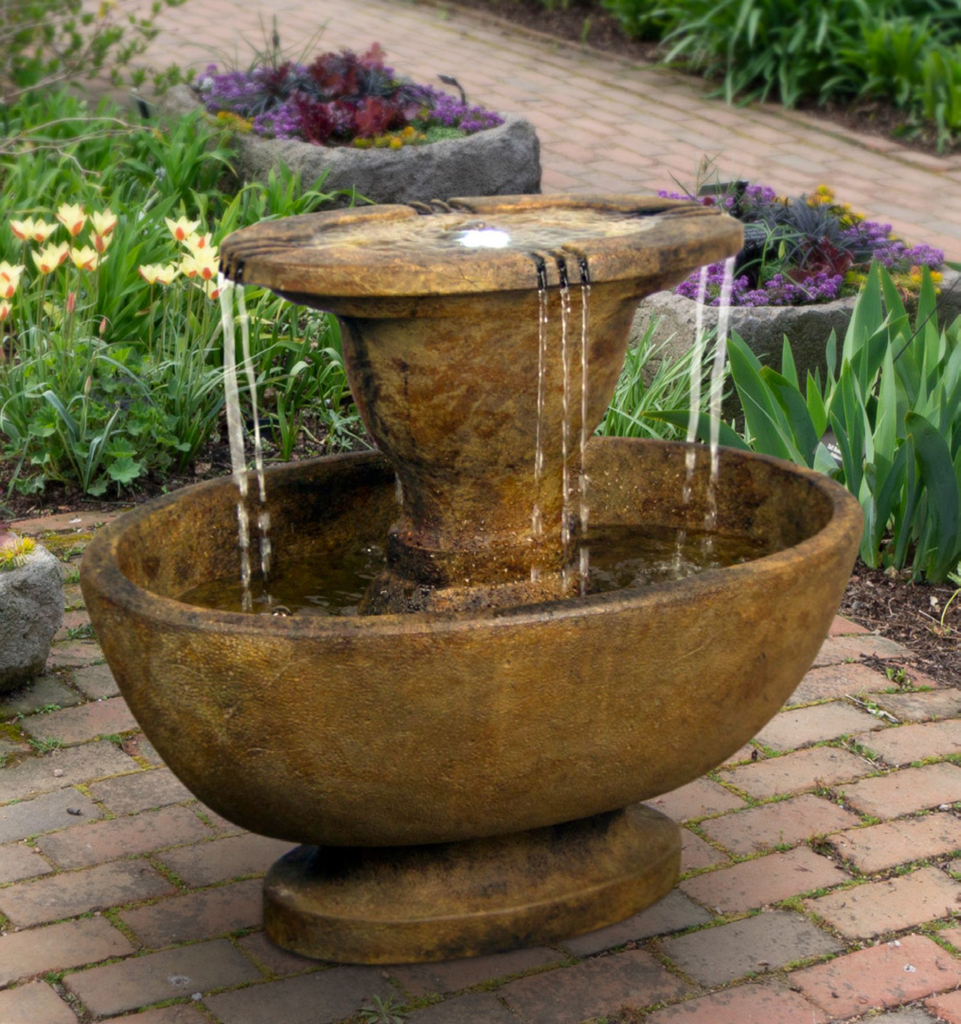 Henri Studio Alfresco 24"H Relic Lava LED Outdoor Fountain
