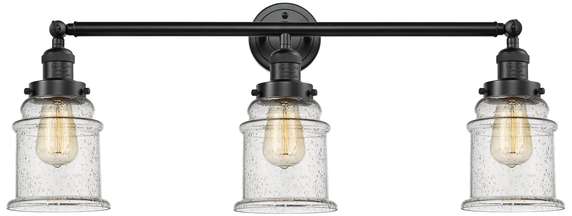 Canton 30"W Oil-Rubbed Bronze 3-Light Adjustable Bath Light