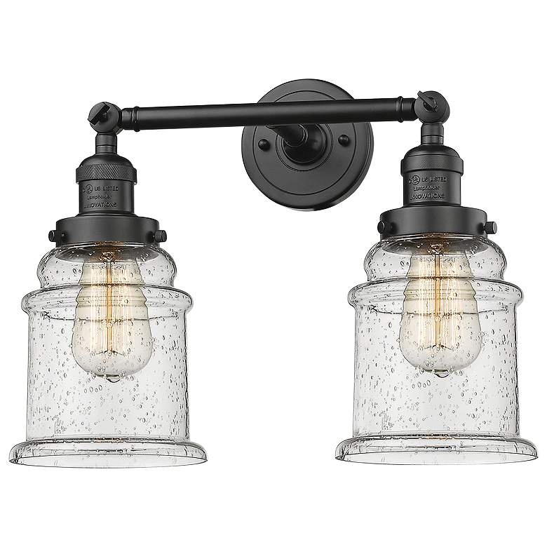 Canton 11&quot; High Wide Oil-Rubbed Bronze 2-Light Wall Sconce