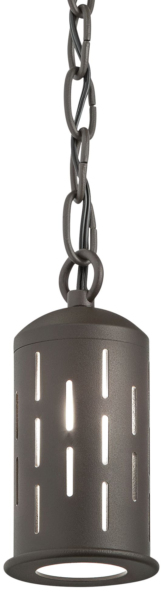 Kichler 6 3/4" High Textured Bronze Outdoor Hanging Light