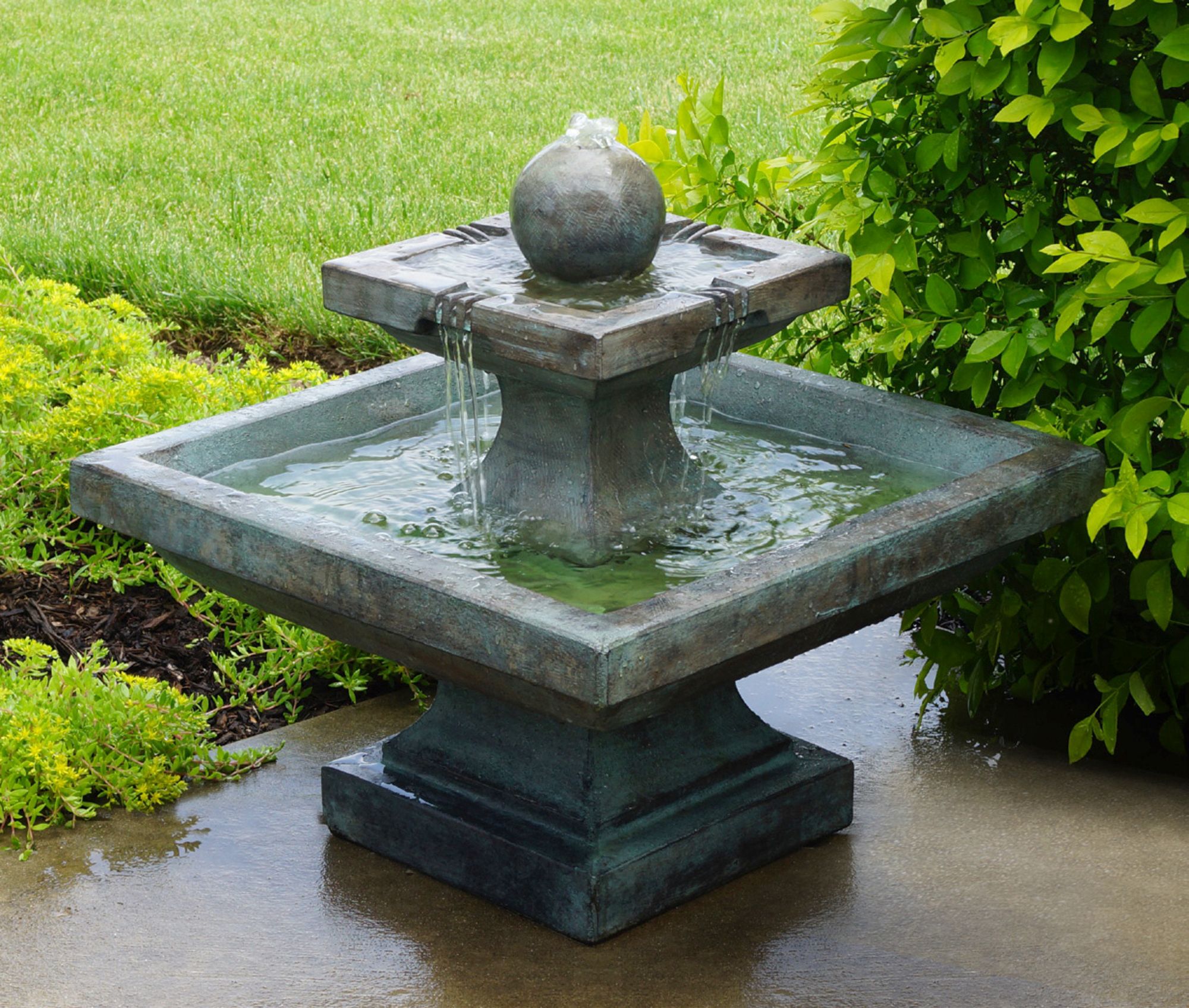 Henri Studio Equinox 24"H Relic Azura LED Outdoor Fountain