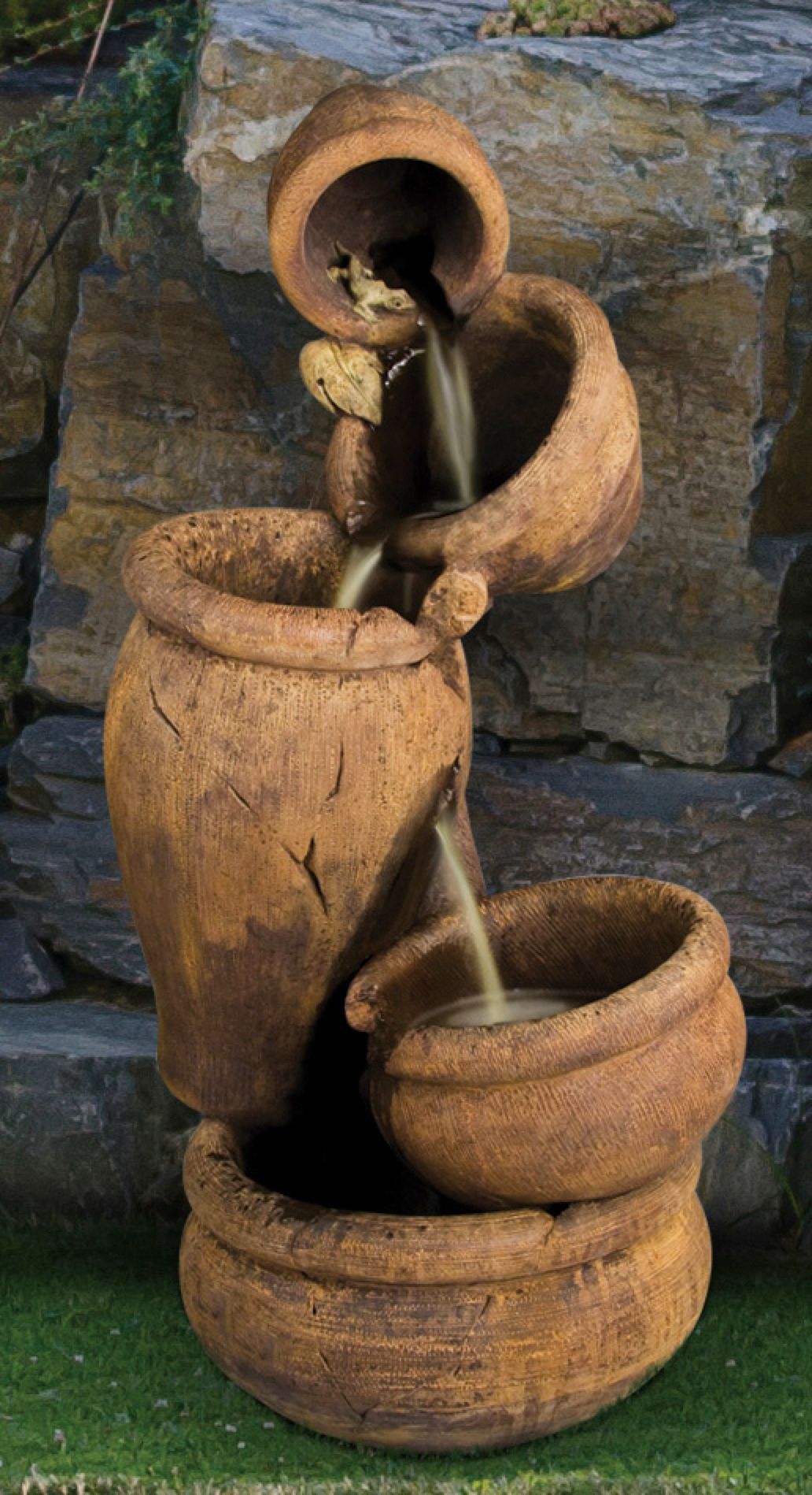 Balancing Act 42" High Relic Hi-Tone Tiered Outdoor Fountain