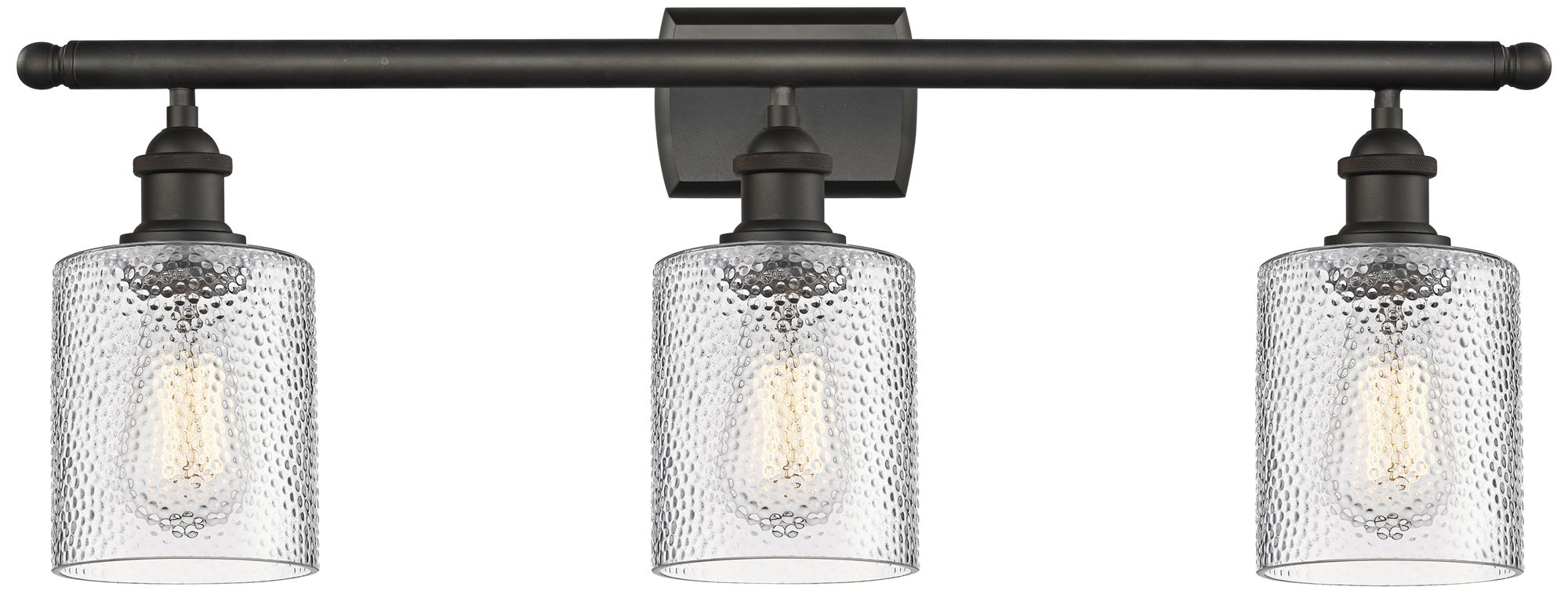 Cobbleskill 26" Wide Oil-Rubbed Bronze 3-Light Bath Light