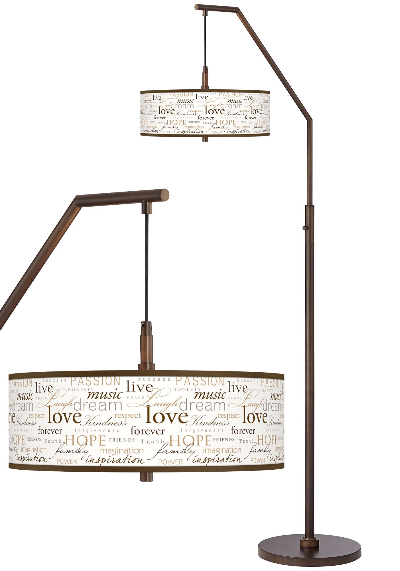 Positivity Bronze Downbridge Arc Floor Lamp