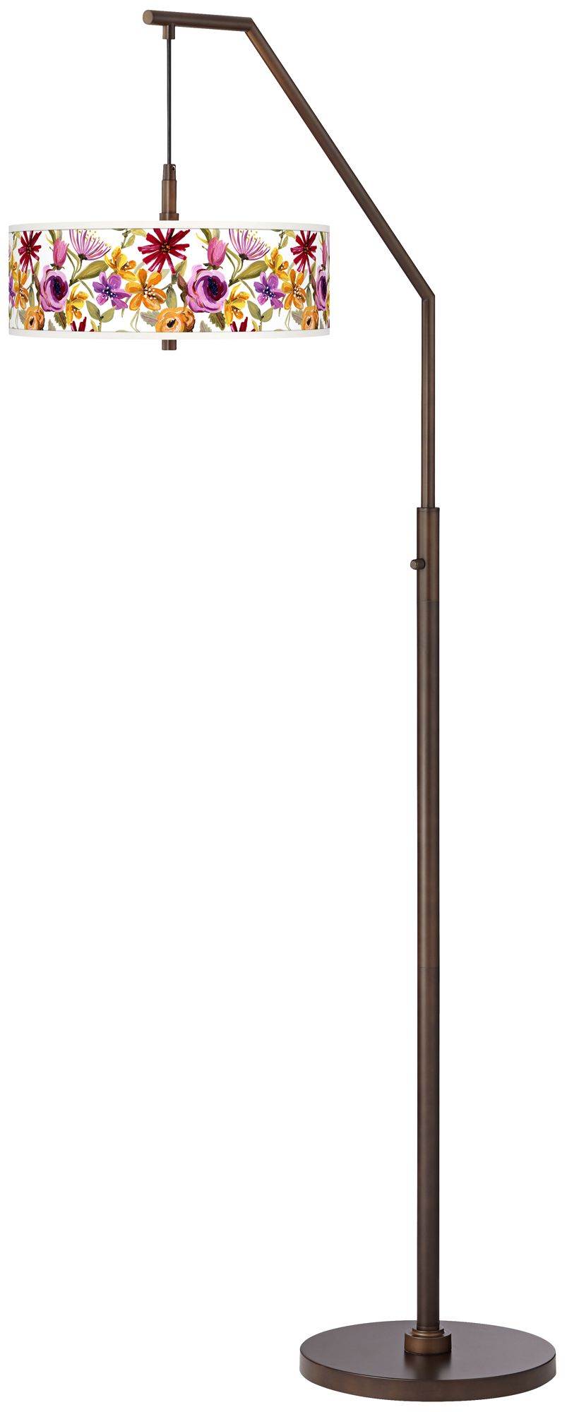 Bountiful Blooms Bronze Downbridge Arc Floor Lamp