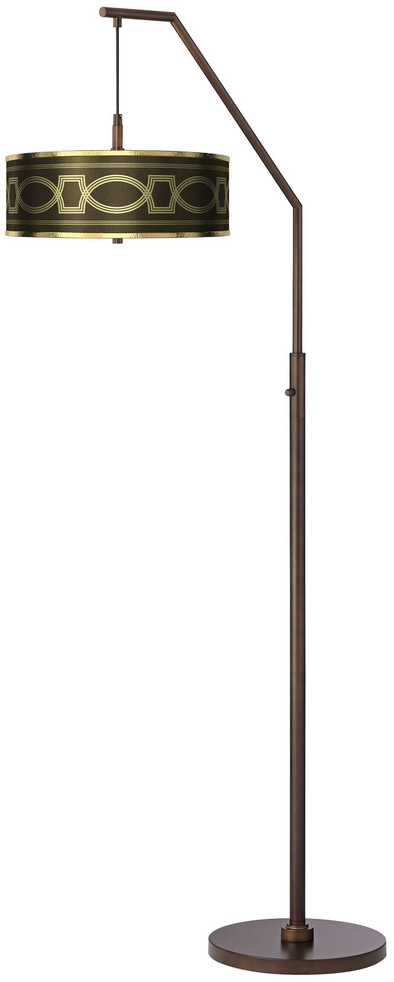 Concave Gold Metallic Bronze Downbridge Arc Floor Lamp 65j28