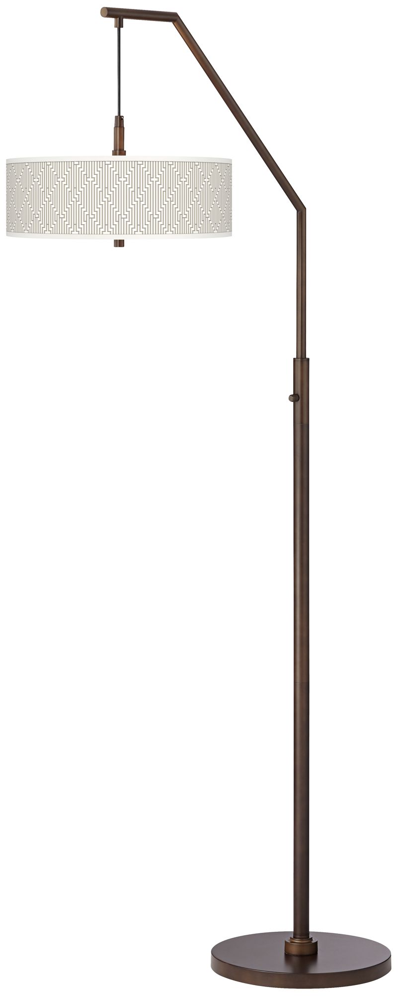 Diamond Maze Bronze Downbridge Arc Floor Lamp