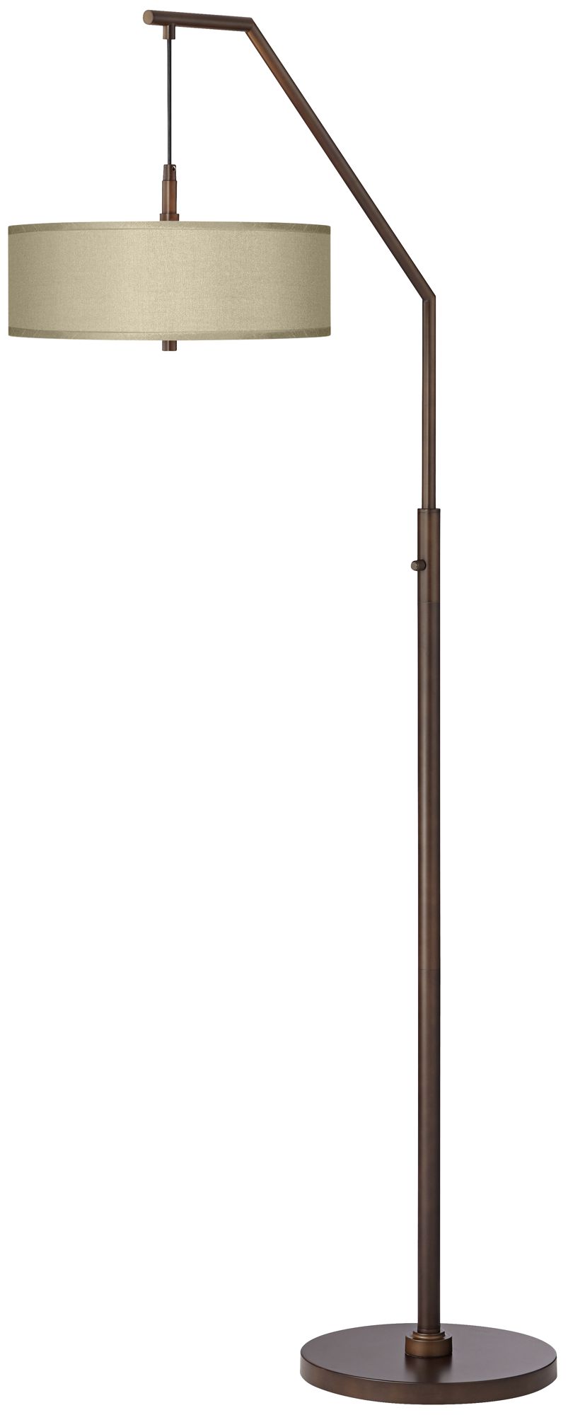 Sesame Polyester Bronze Downbridge Arc Floor Lamp