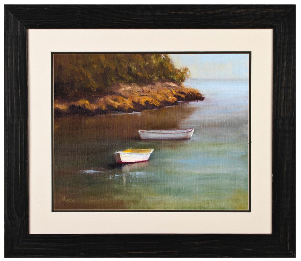 Harbored Dories I 32 3/4" Wide Framed Wall Art