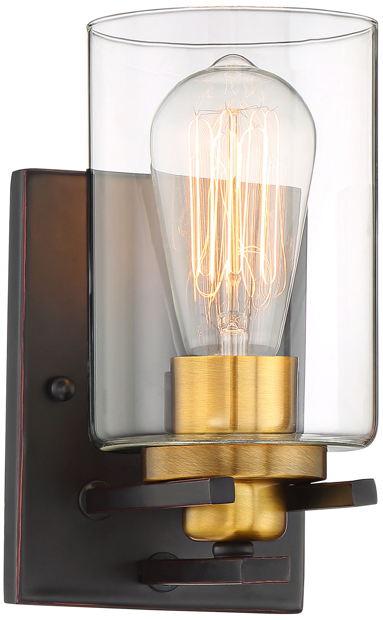 Possini Euro Demy 8 3/4" High Bronze and Gold Wall Sconce