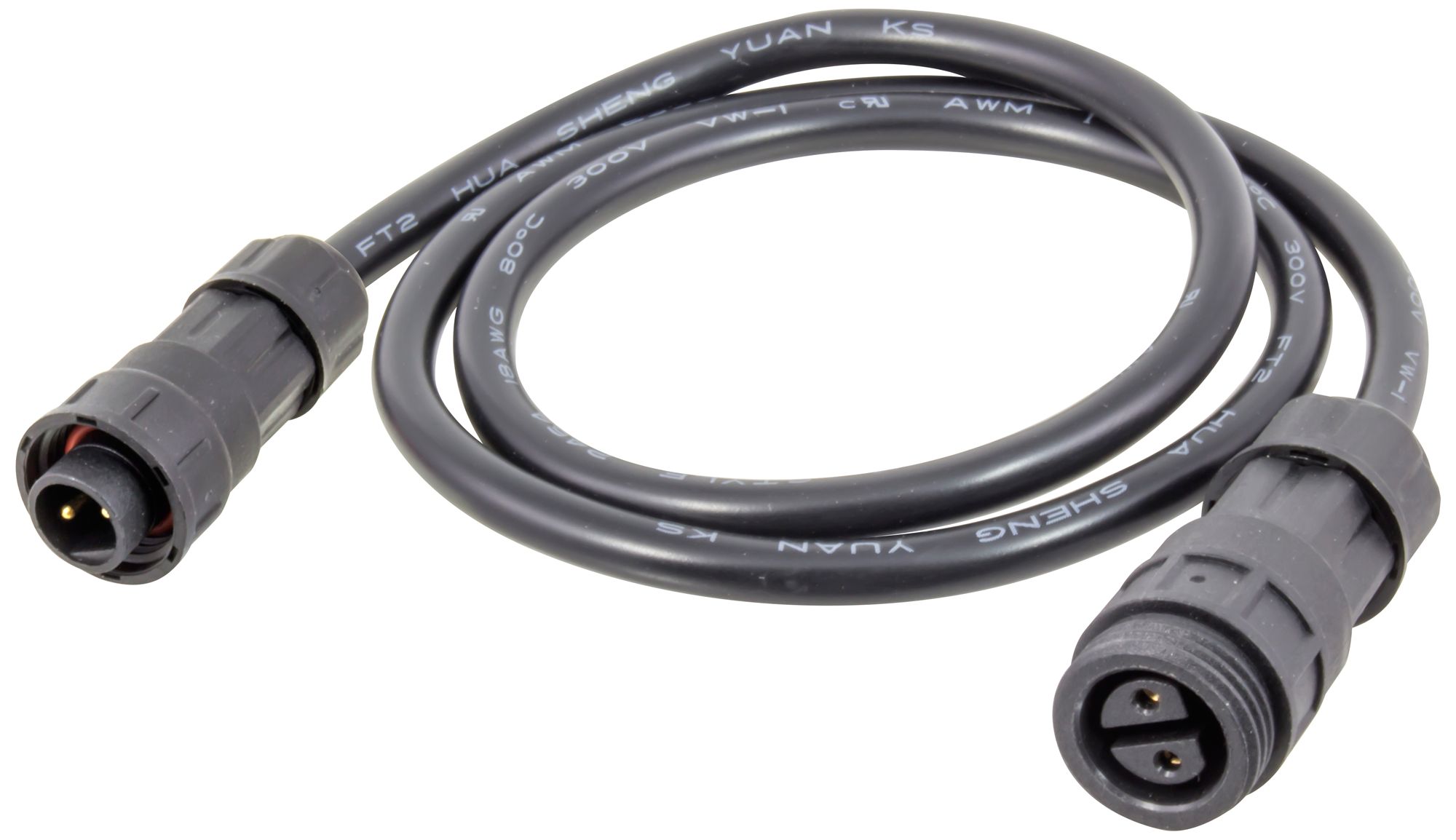 Black 10' Long Under Cabinet Connector Extension Cable