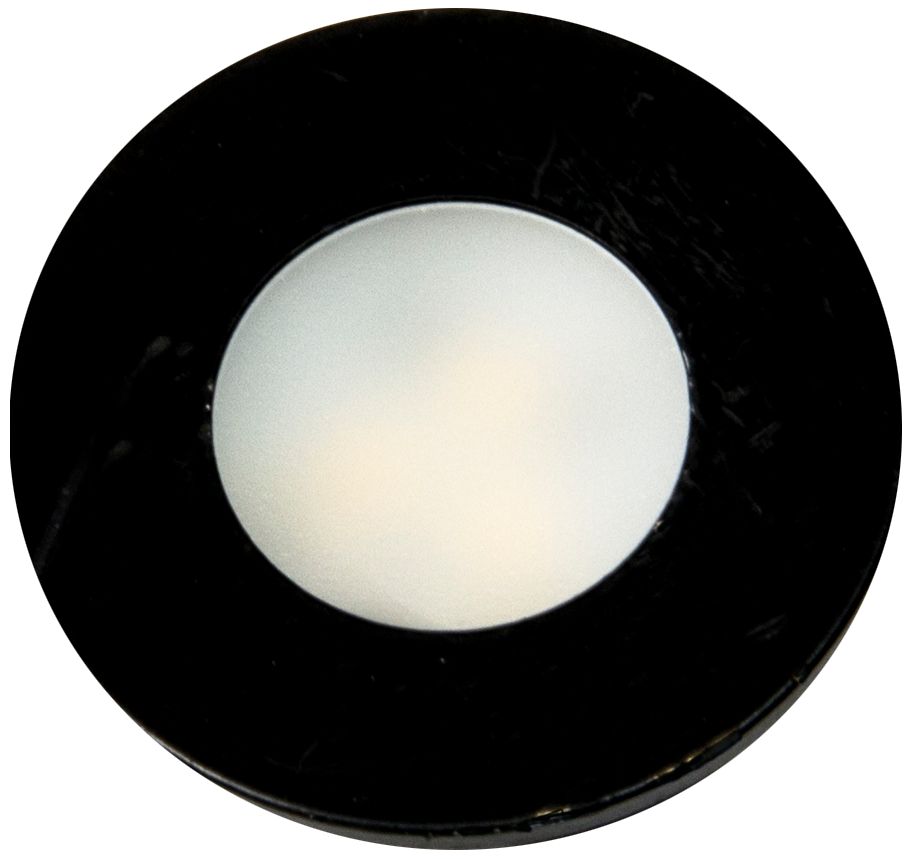 SlimEdge 1.31" Wide Black LED Recess Mount Slim Puck Mini