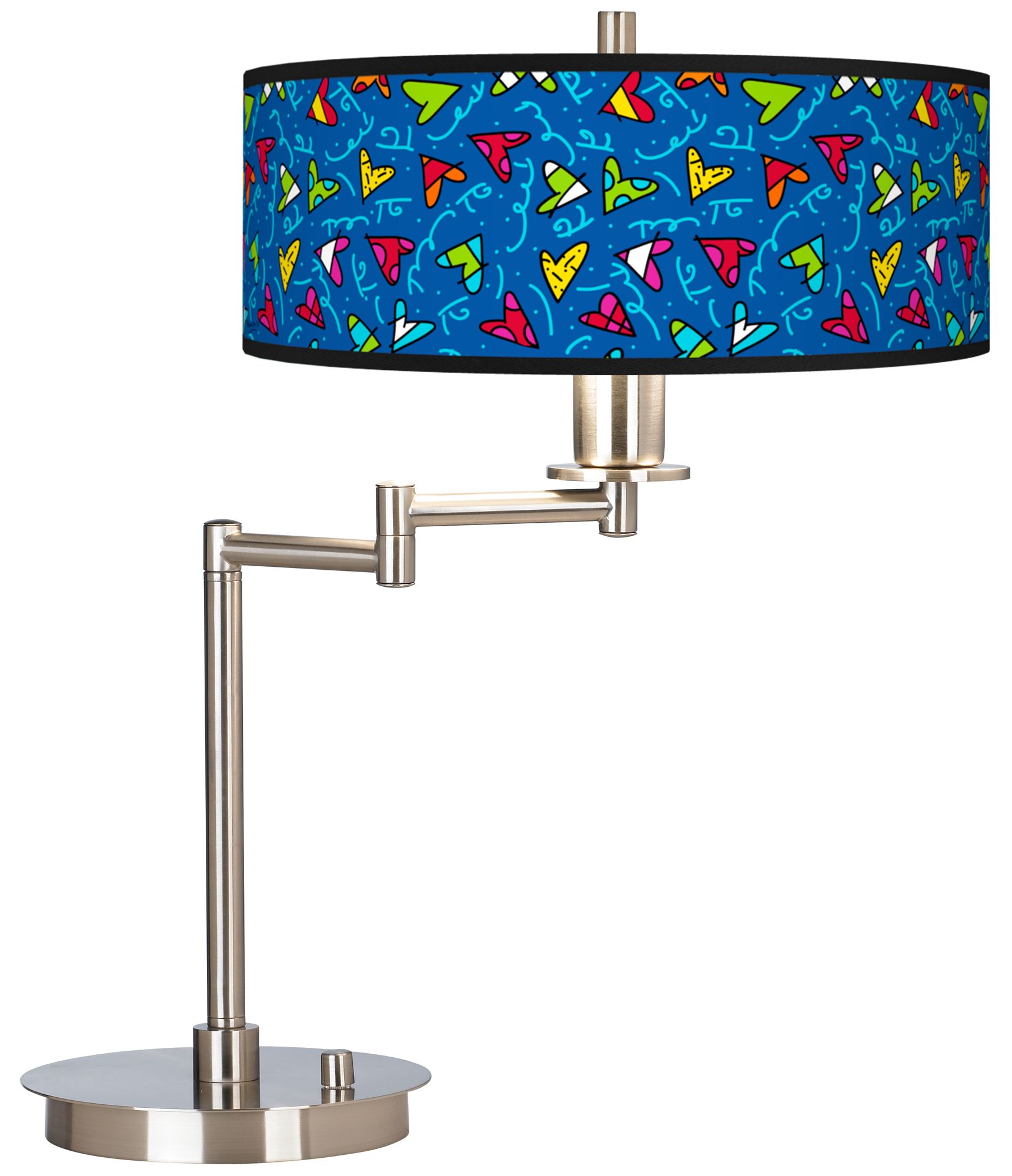 Britto Hearts Giclee Swing Arm LED Desk Lamp