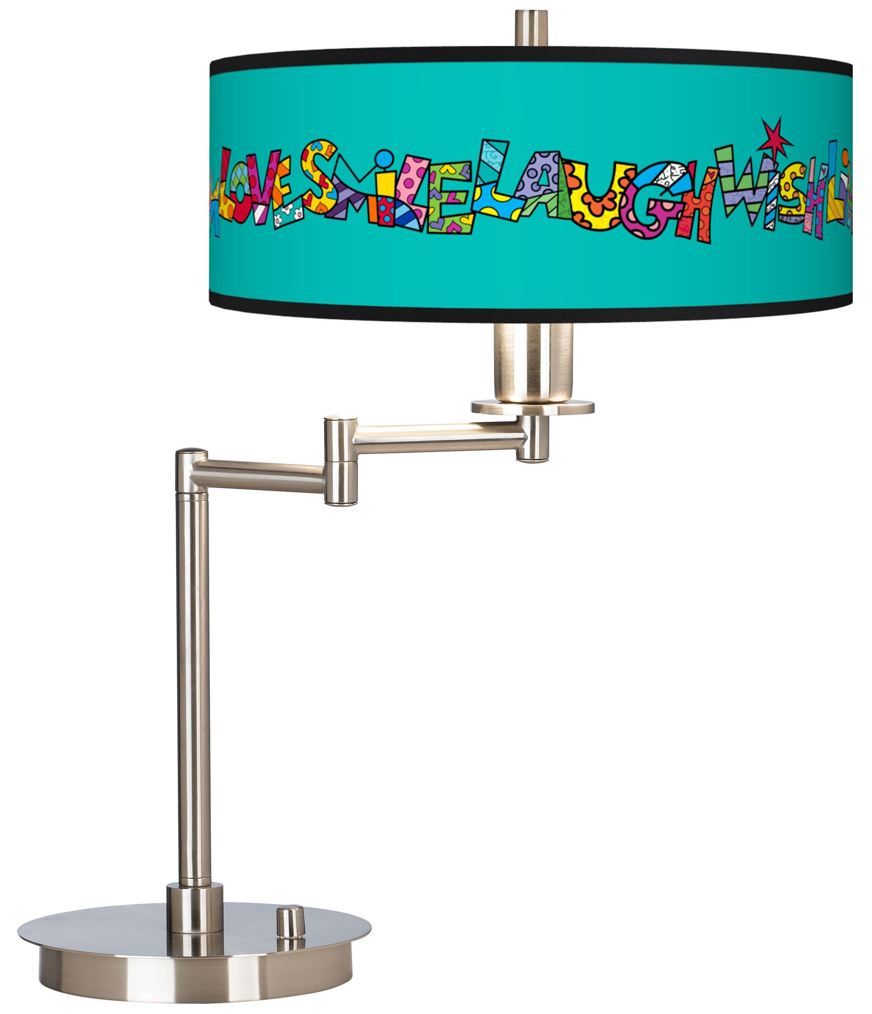 Britto Love Smile Giclee Swing Arm LED Desk Lamp