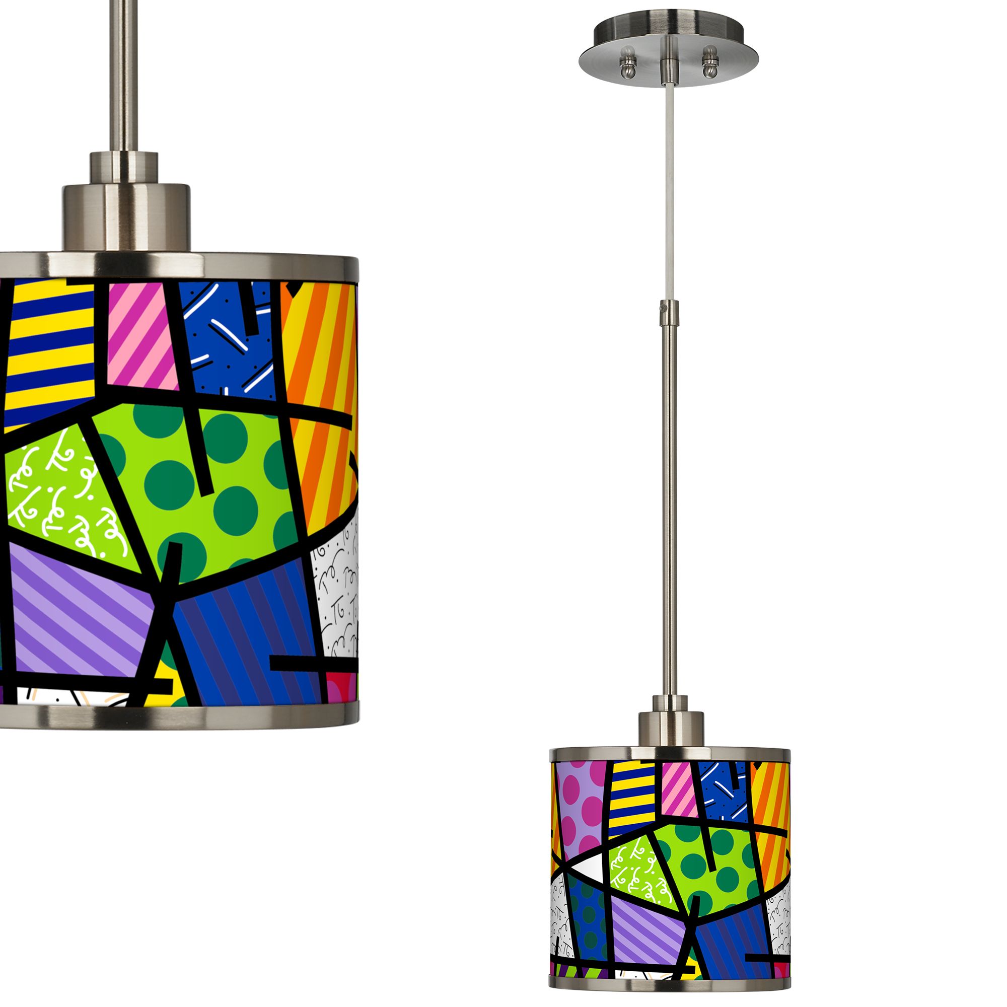 Romero Britto Abstract Mini Pendant Light