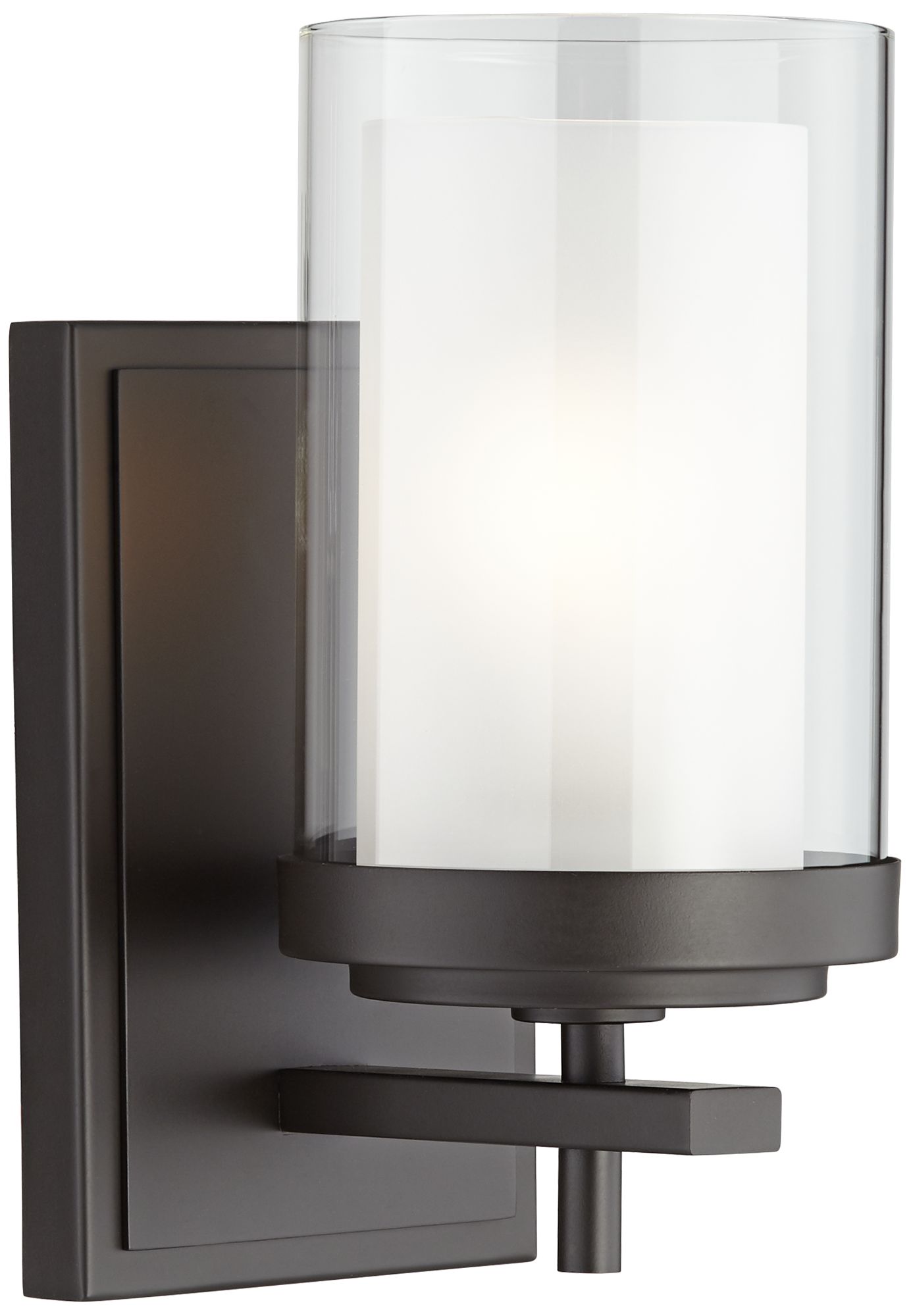 Possini Euro Sannah 10" H Double Glass Bronze Bath Light