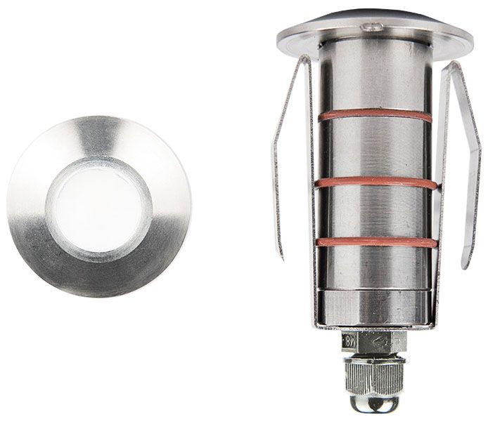 WAC Landscape 1" Stainless Steel Round LED Indicator Light