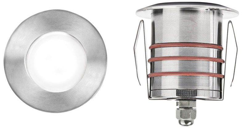 WAC 2" Stainless Steel Round LED In-Ground Indicator Light