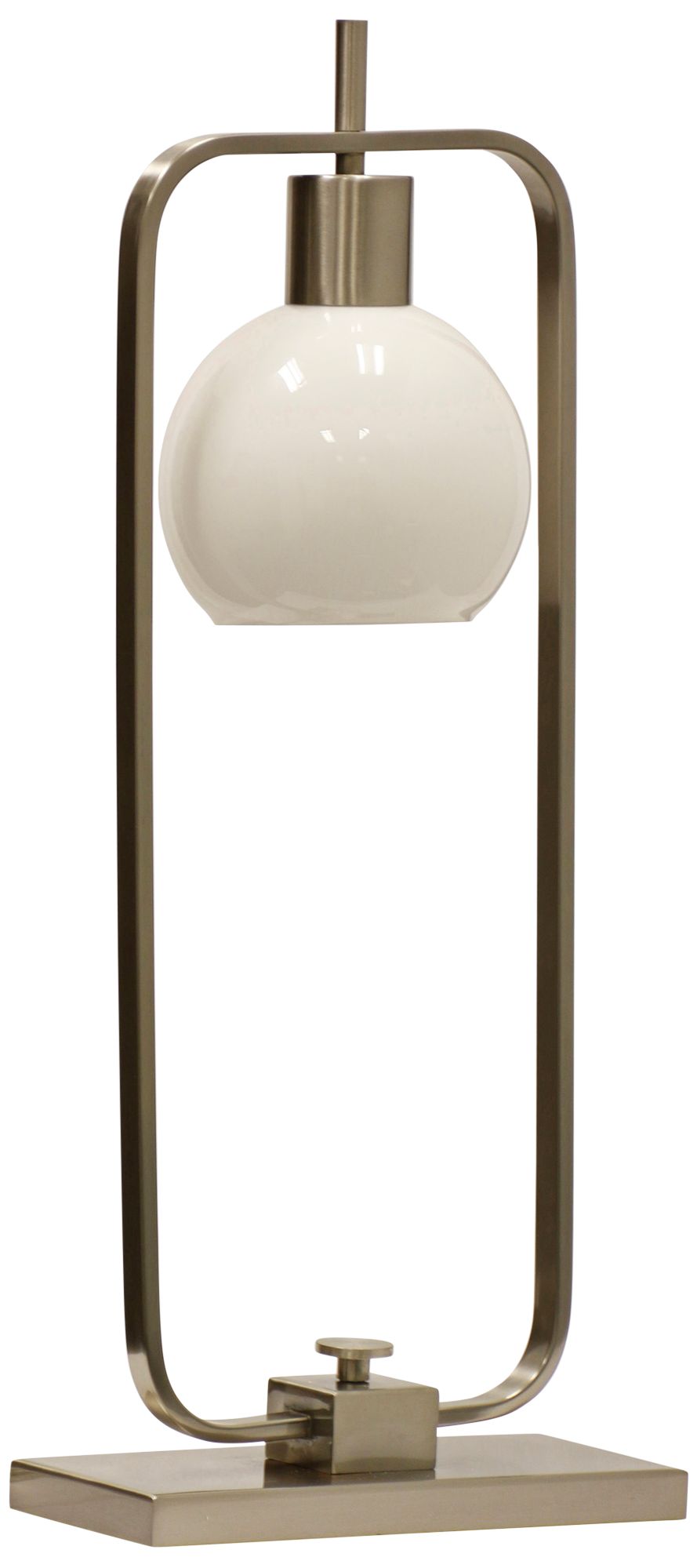 Crosby Brushed Nickel Table Lamp with Opal Glass Shade