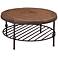 Emery 36" Wide Rustic Barnside Round Cocktail Table