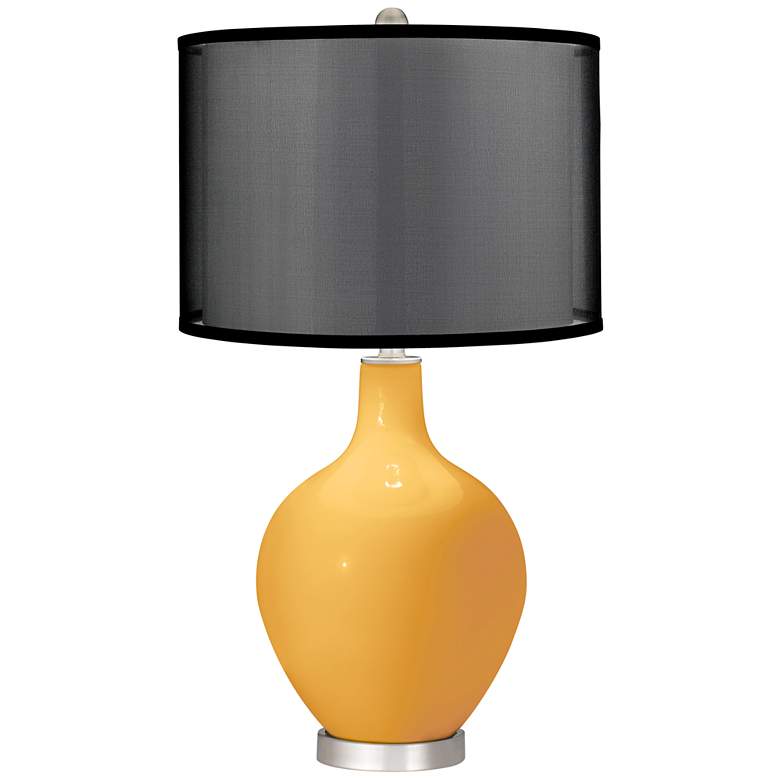 Marigold Ovo Table Lamp with Organza Black Shade