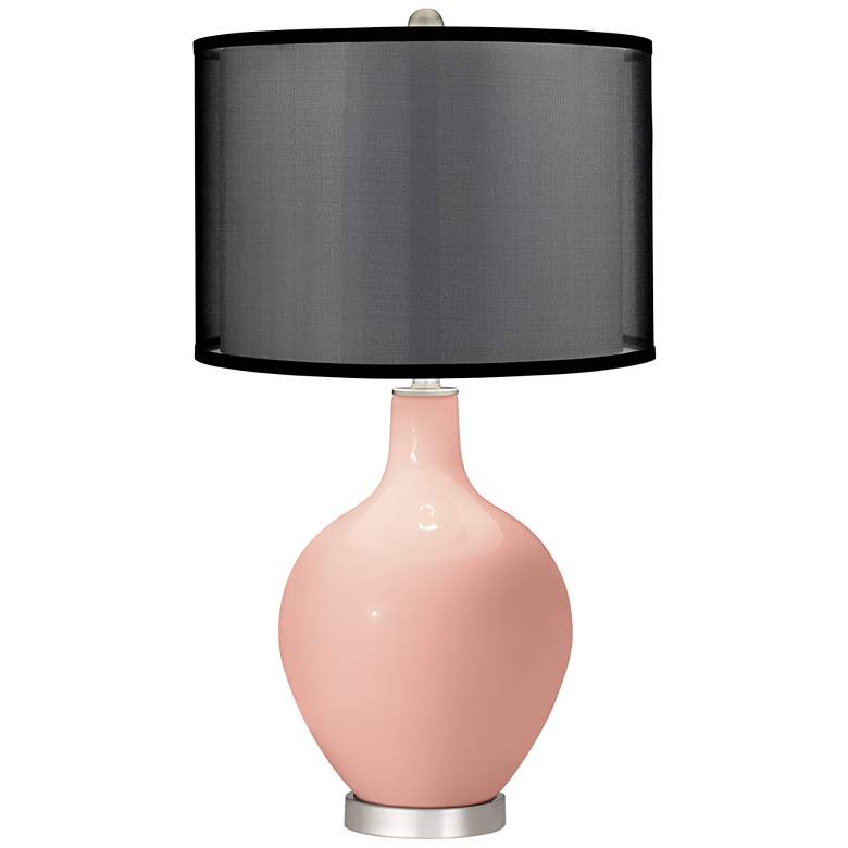Image 1 Rustique Ovo Table Lamp with Organza Black Shade