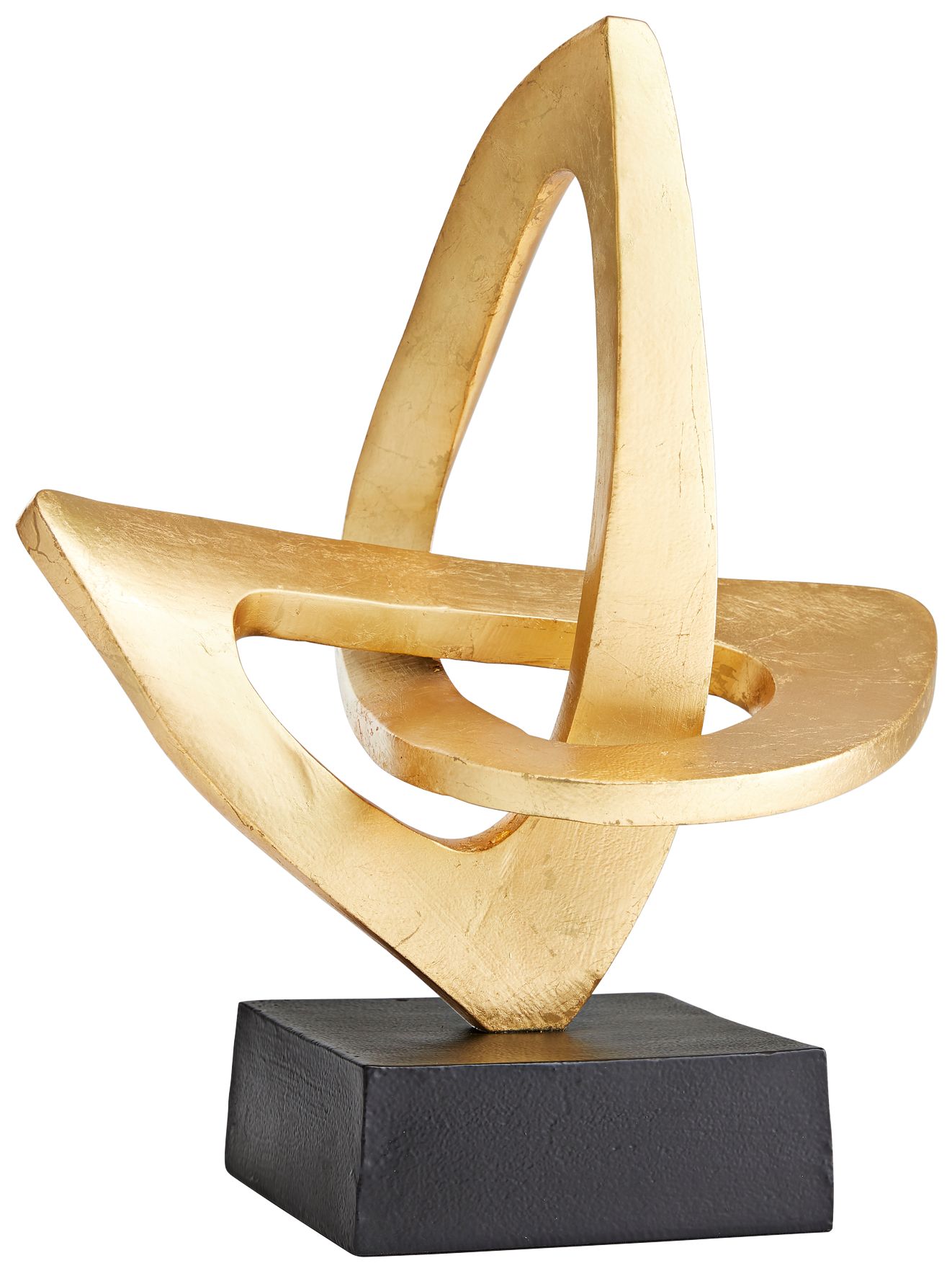 Rubicon 15" High Gold Leaf Modern Abstract Sculpture 