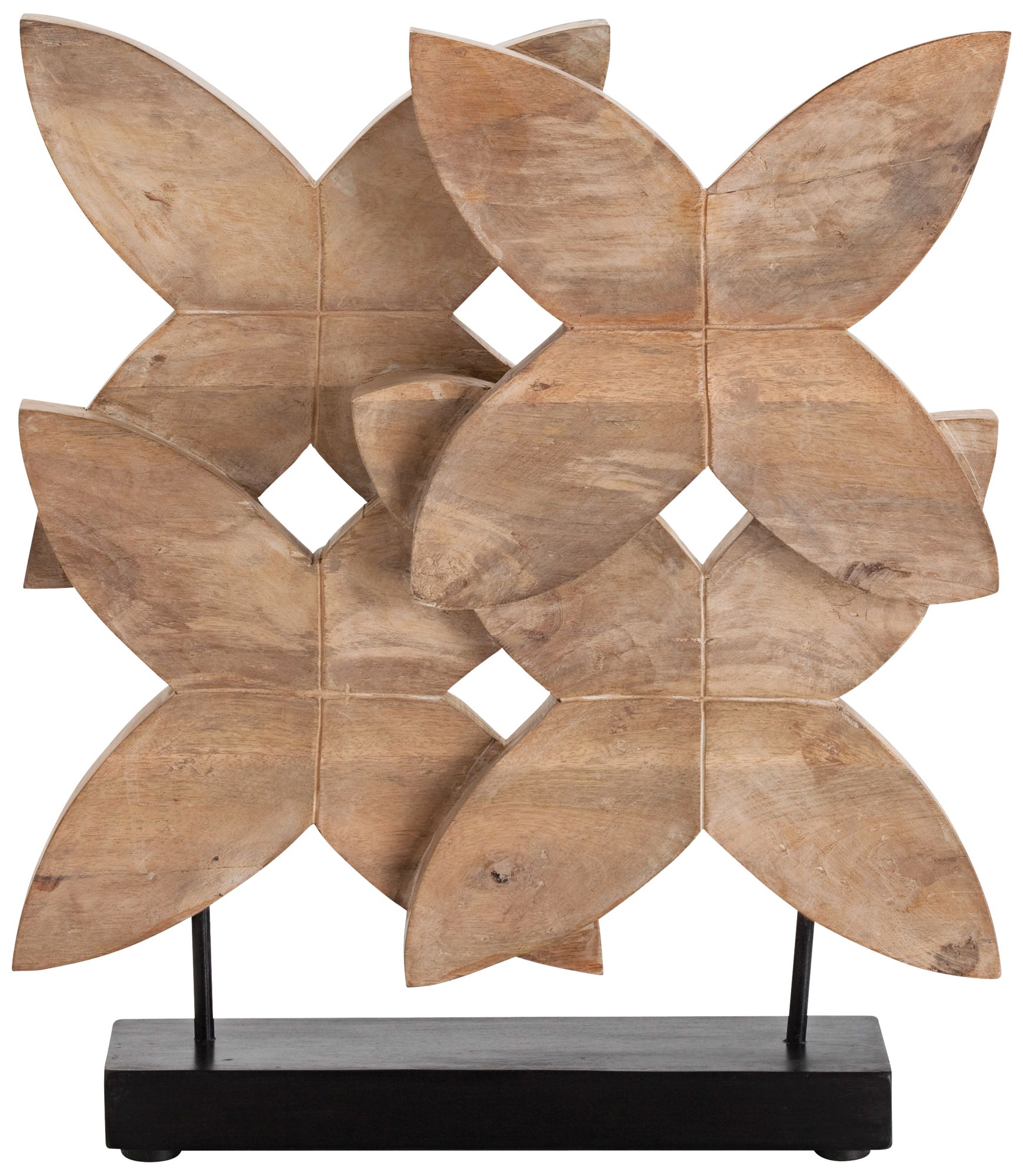 Arteriors Home Ella 24"H Natural Wax Wood Floral Sculpture