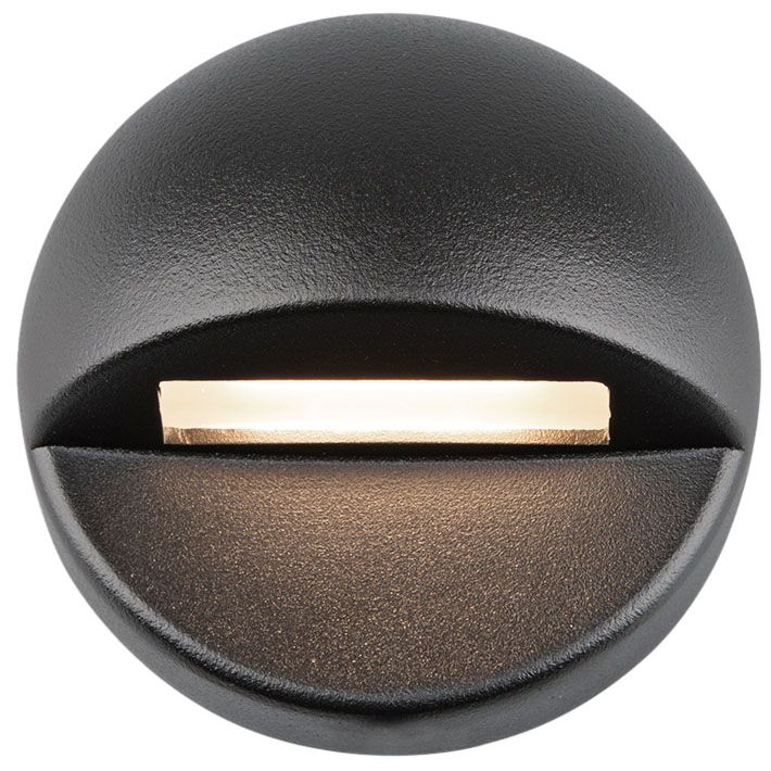 WAC LEDme 3" Wide Black Round 3000K LED Deck and Patio Light