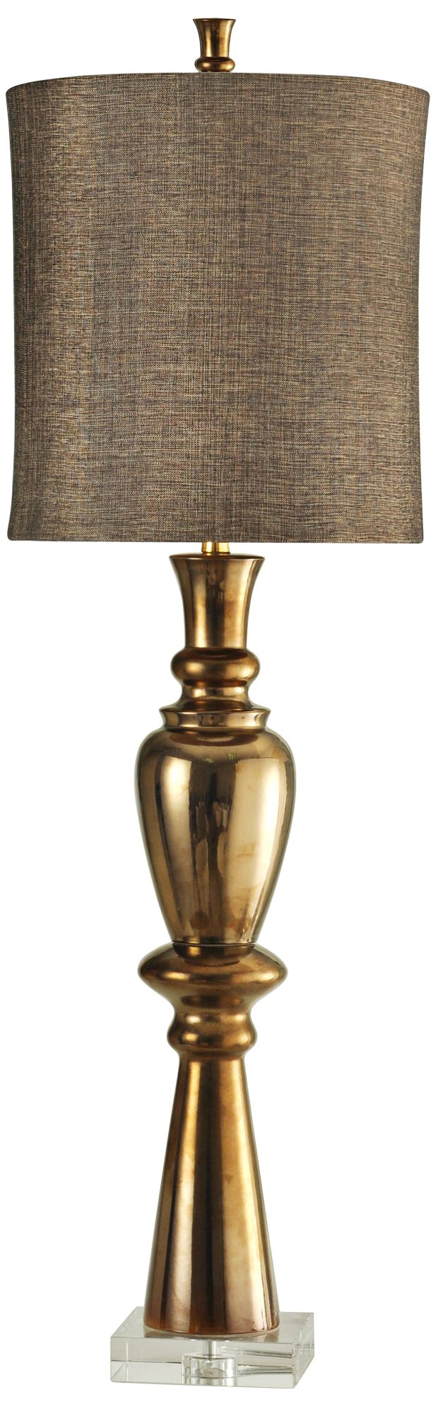 Hawthorne Bronze Ceramic Table Lamp with Crystal Base