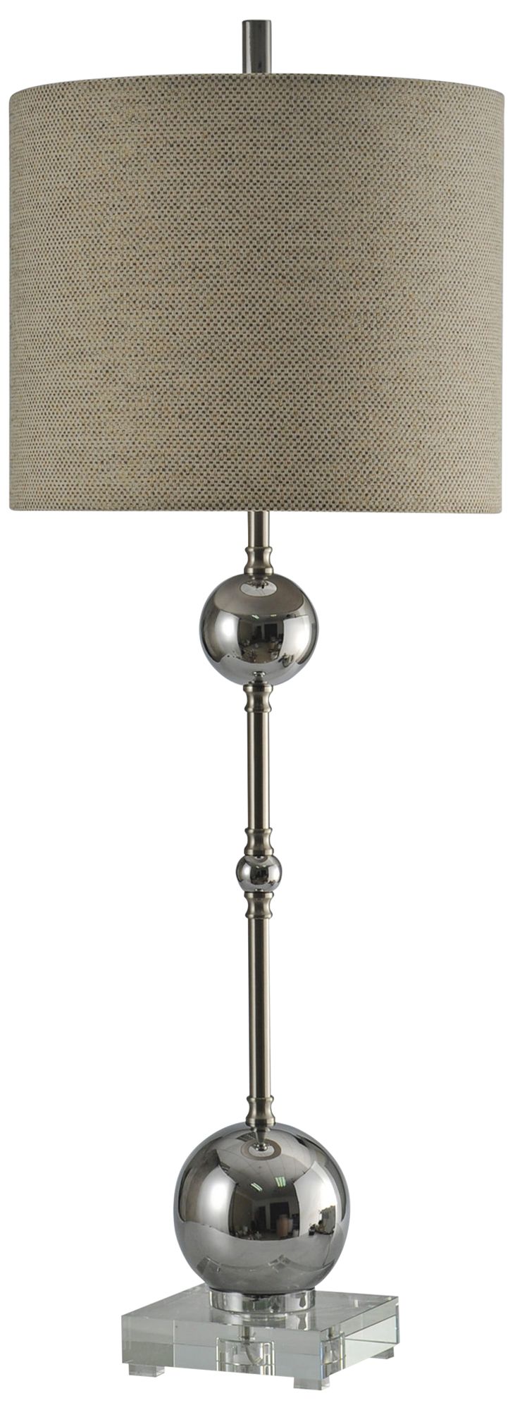 Germaine Chrome Table Lamp with Crystal Base