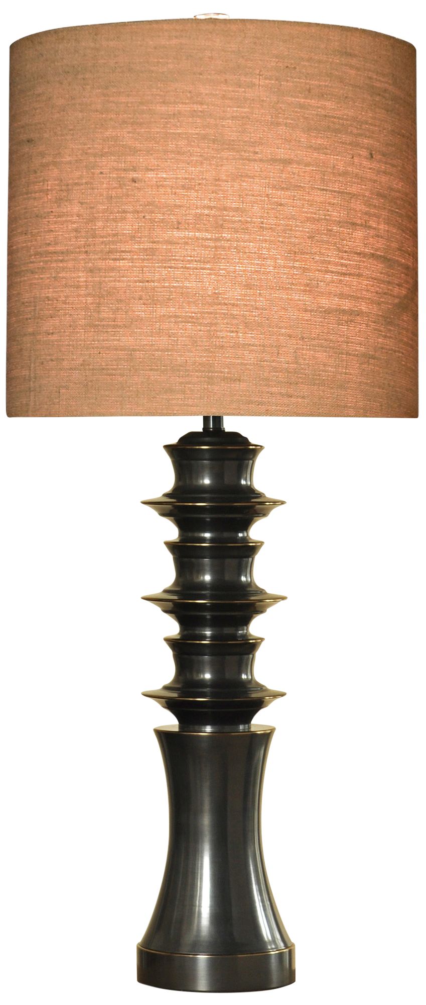 Mackay Madison Bronze Table Lamp with Beige Shade 66A97 Lamps Plus