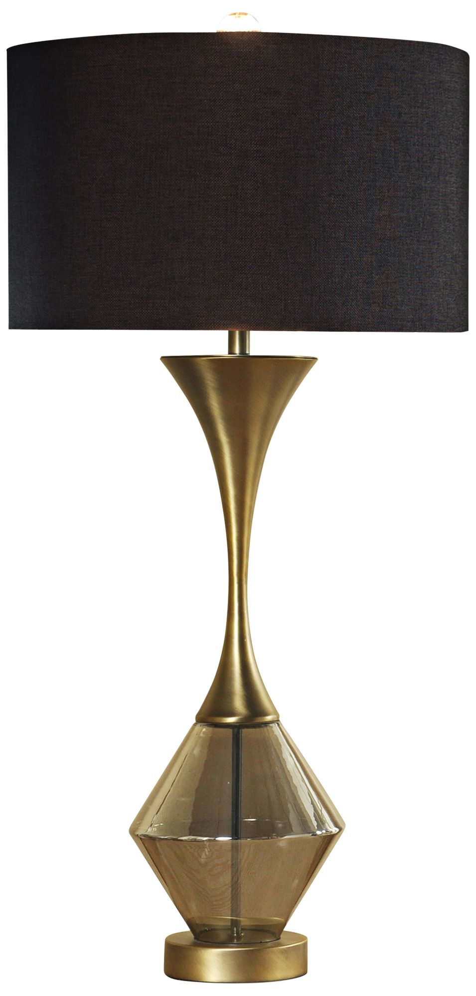 antique brass table lamp with glass shade