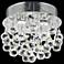 Galaxy 13" Wide Chrome and Clear Crystal Ceiling Light