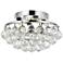 Corona 14" Wide Chrome and Clear Crystal Ceiling Light