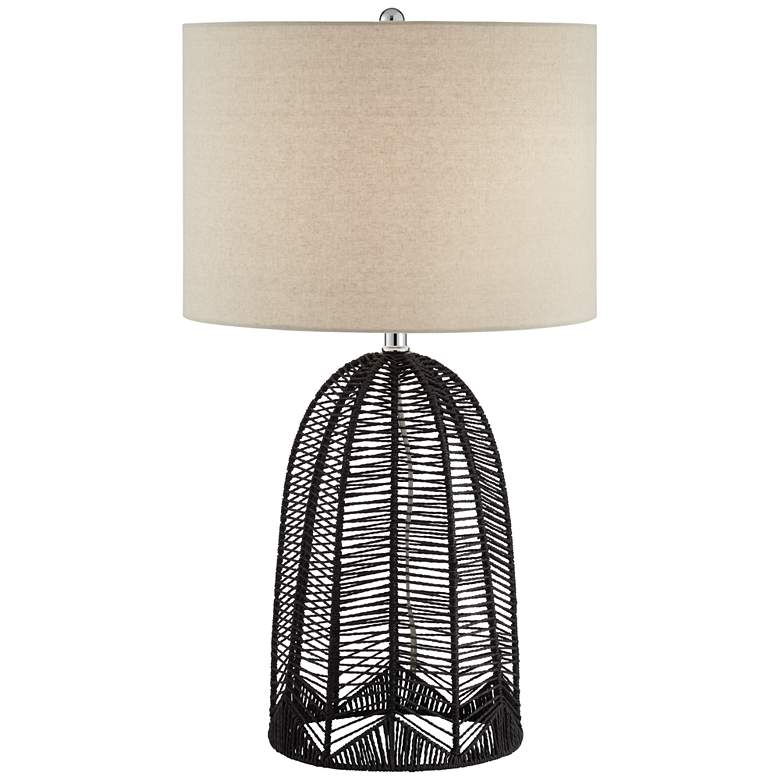 Aria Black Rope Cage Table Lamp