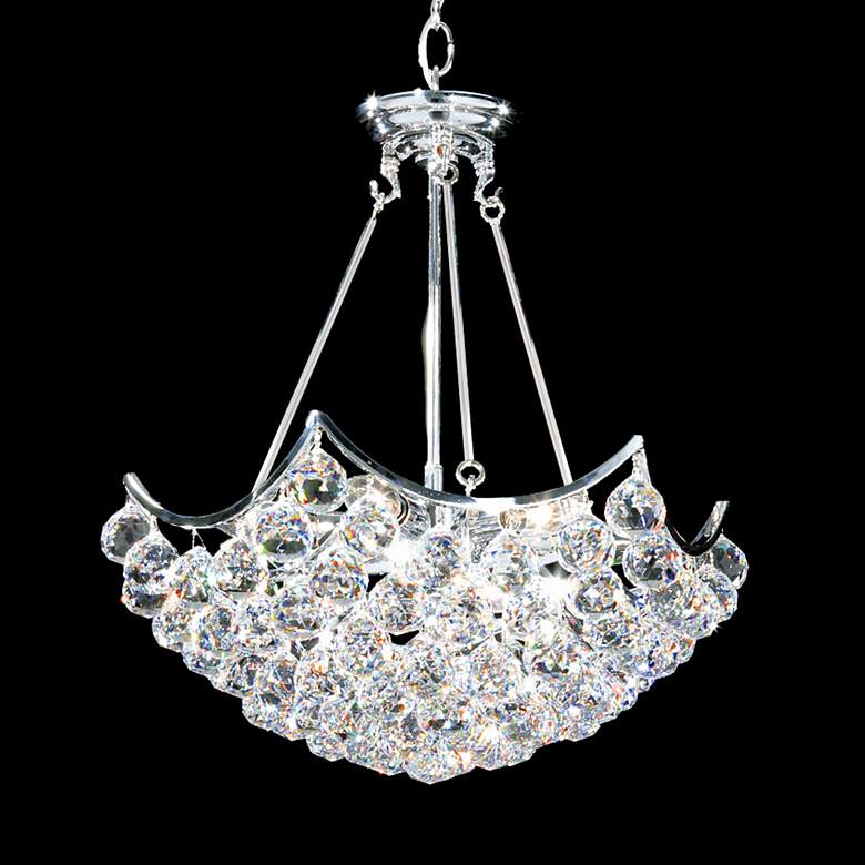 James R. Moder Cascade 19&quot;W Silver Crystal Dining Chandelier