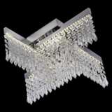 James R. Moder Galaxy 17&quot;W Silver LED Crystal Ceiling Light