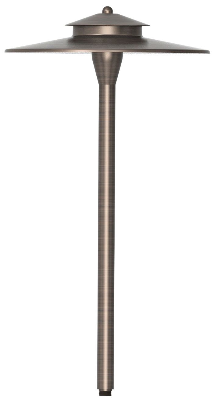 Chanterelle 24"H Antique Brass Mushroom Landscape Path Light