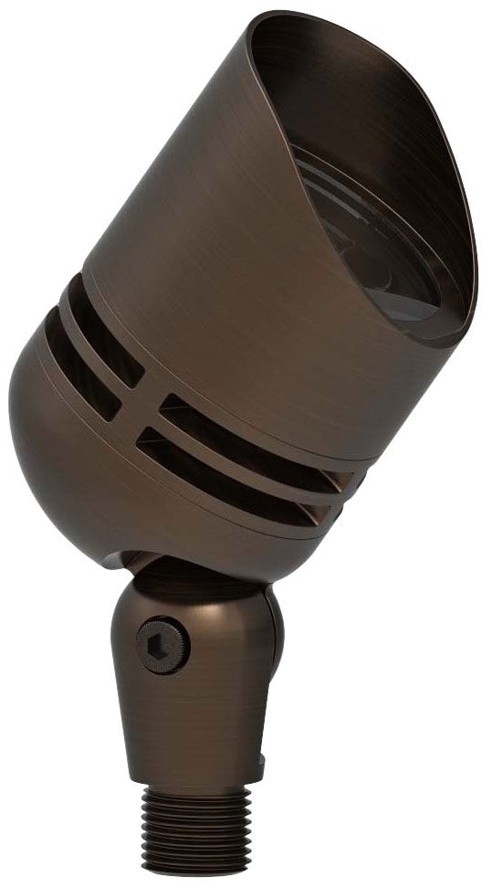 Aera 5 3/4"H Antique Brass Cylinder LED Landscape Spot Light