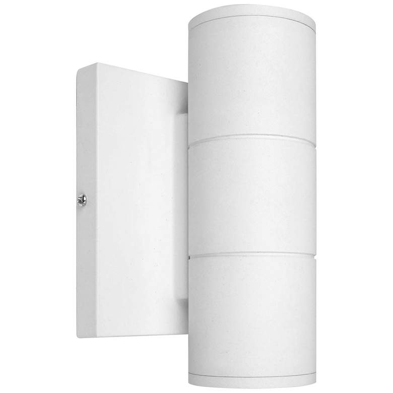 Metro 6 3/4&quot; High Matte White LED Outdoor Dual Wall Light