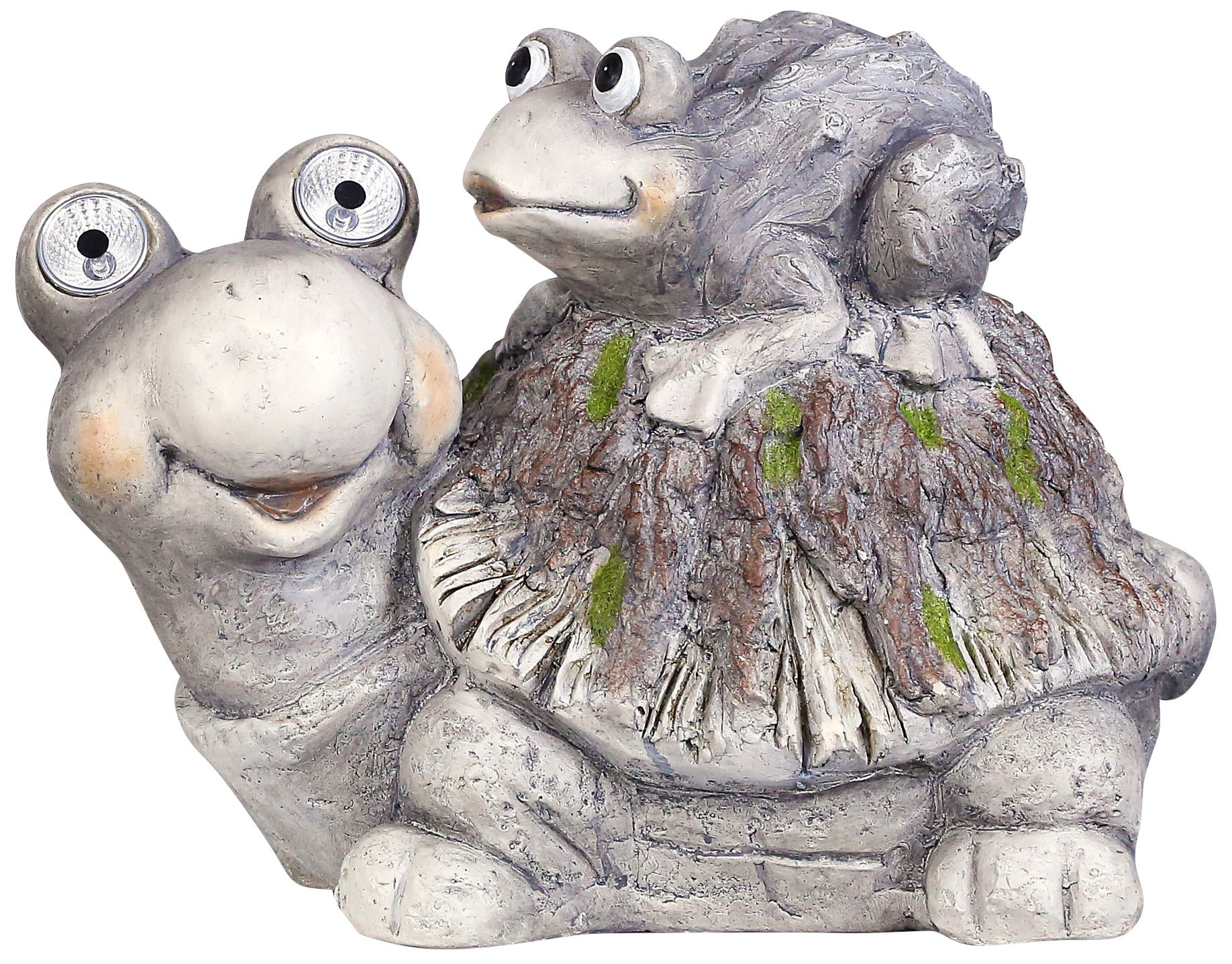 Turtle And Hatchling 14"W Solar LED Outdoor Garden Statue