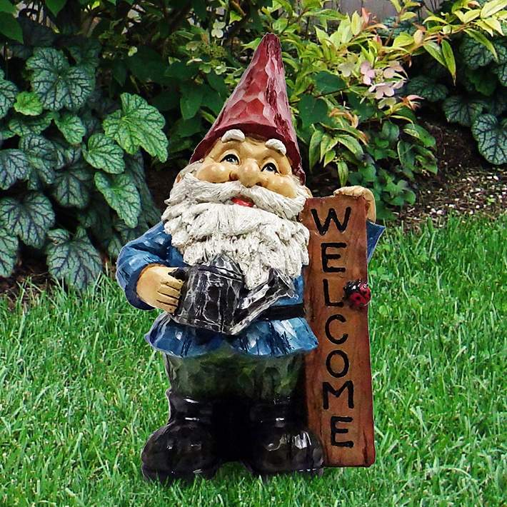 Gnome with Welcome Sign 12