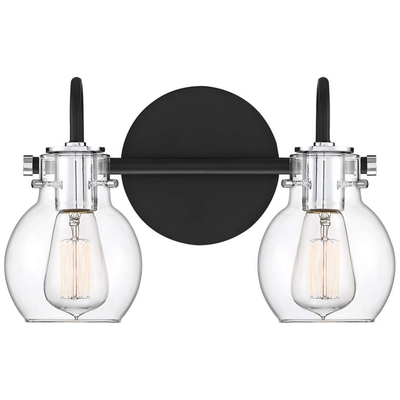 Quoizel Andrews 8 3/4&quot; High Earth Black 2-Light Wall Sconce