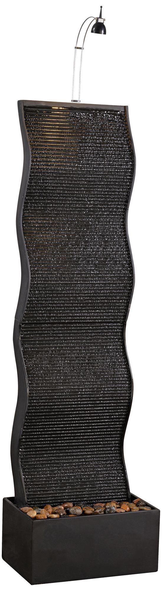 Kenroy Home Ripple 55 3/4"H Black LED Indoor Floor Fountain